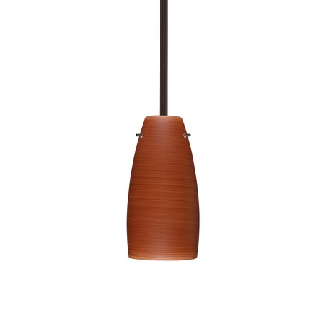 Besa Lighting Tao 10 Stem Pendant, Cherry, Bronze Finish, 1x100W Incandescent 1TT-1512CH-BR